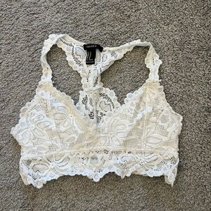 Forever 21 White Lace Bralette